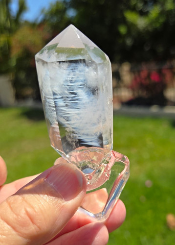 Clear quartz double point - quartz,